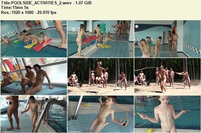 Video family nudism - Poolside activities Video family nudism - Poolside activities