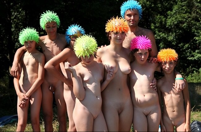 Nudism outdoor picnic photo